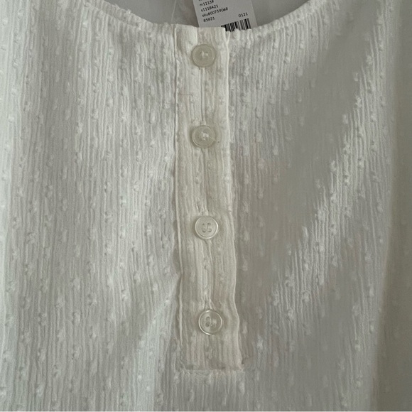 Lane Bryant Top Women's Peasant Blouse Cottagecore Bohemian Swiss Dots Ivory 16 - Picture 7 of 12